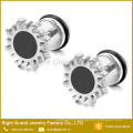 Punk Rock Stainless acier époxy Plug oreille faux Piercing Studs